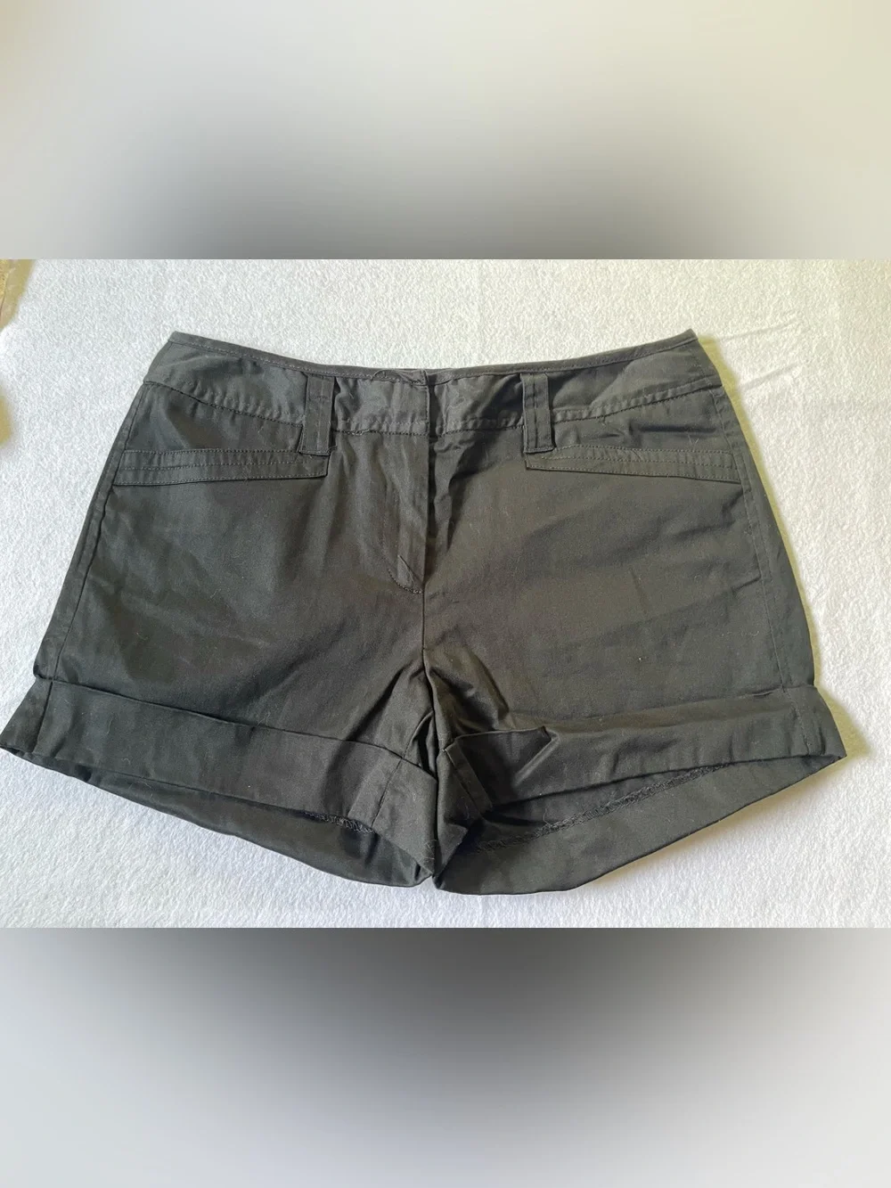 Cambridge Dry Goods Black Cuffed Women's Shorts